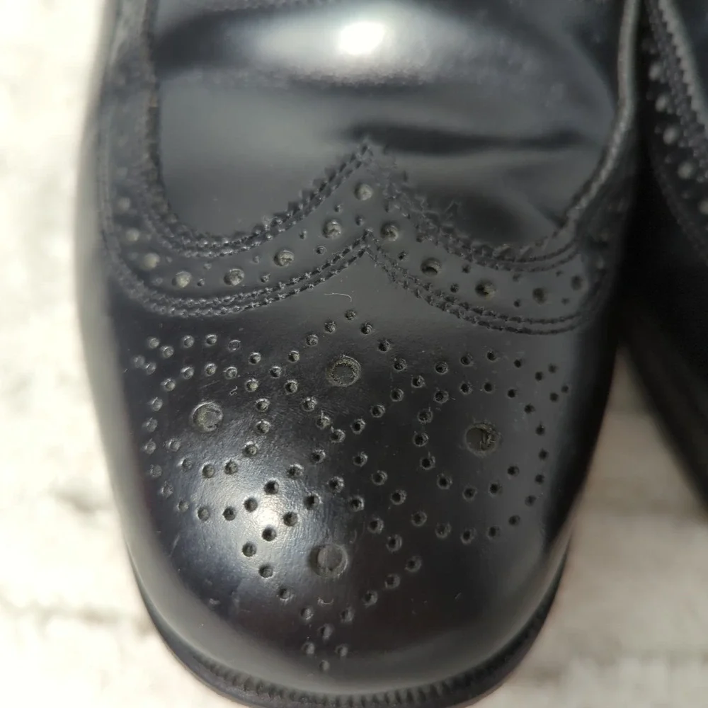 Florsheim Lexington 1706601 Mens Leather 10 3E‎ Black Wingtip Oxford Dress Shoes